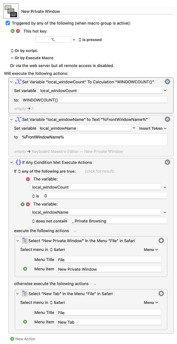 Keyboard Maestro Export