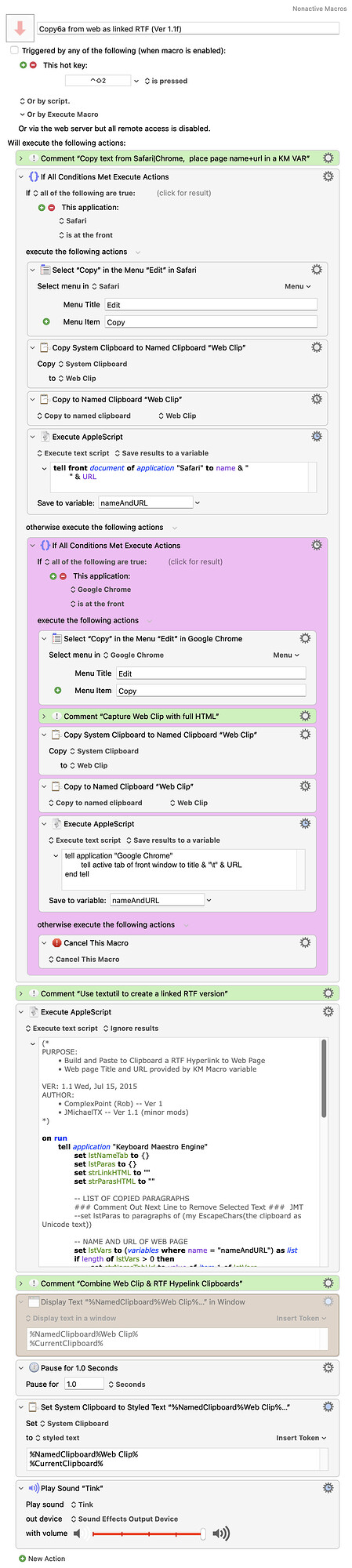 Keyboard Maestro Export