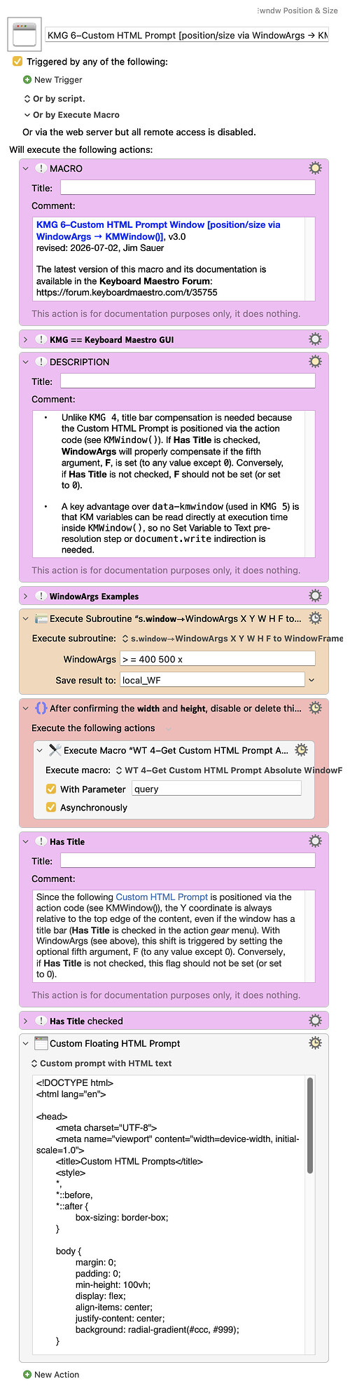 Keyboard Maestro Export