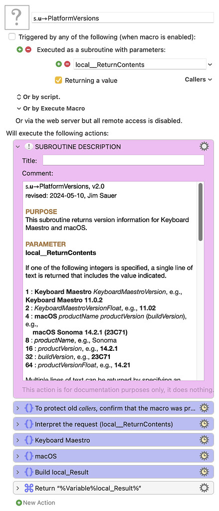 SUBROUTINE: 𝗌.𝘂⇾PlatformVersions, v2.0 - Macro Library - Keyboard ...