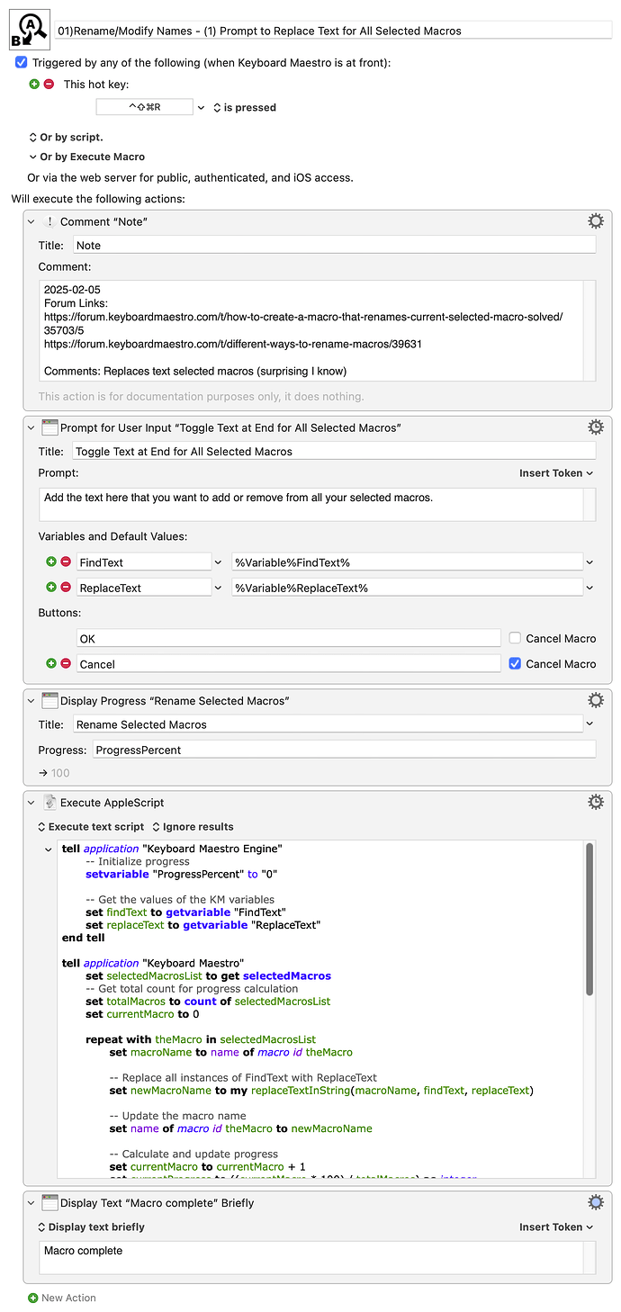 Keyboard Maestro Export