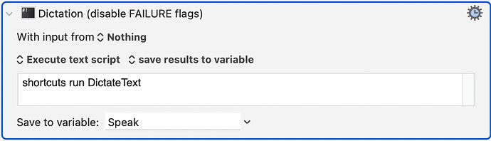 Dictation (disable FAILURE flags)
