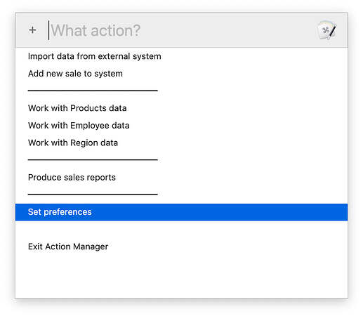 1) Action Manager
