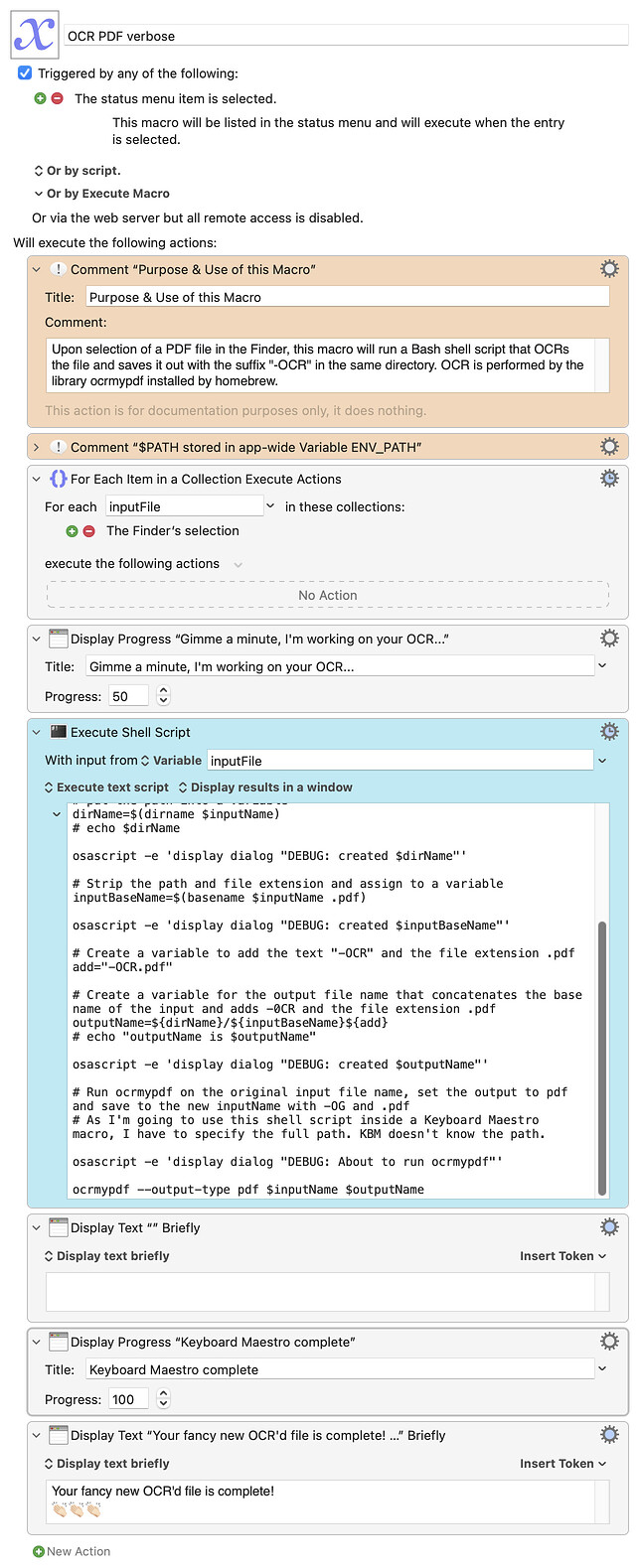 Keyboard Maestro Export