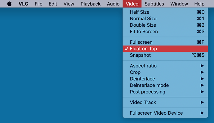 VLC Float On Top