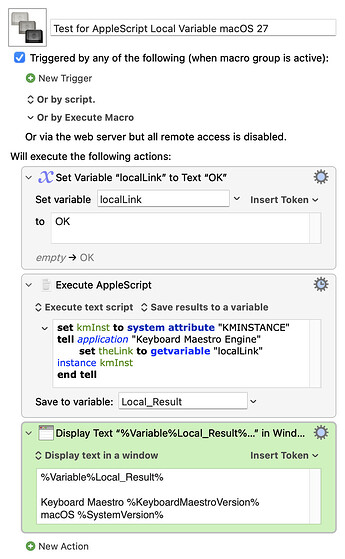 Test for AppleScript Local Variable macOS 27