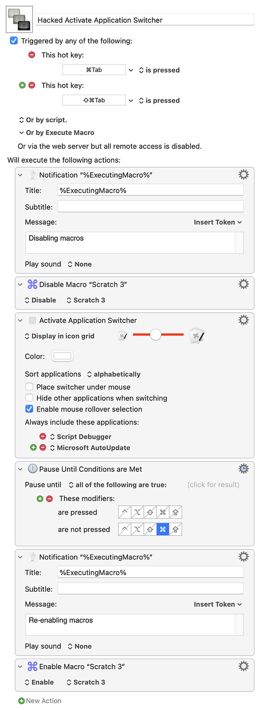 Hacked Activate Application Switcher