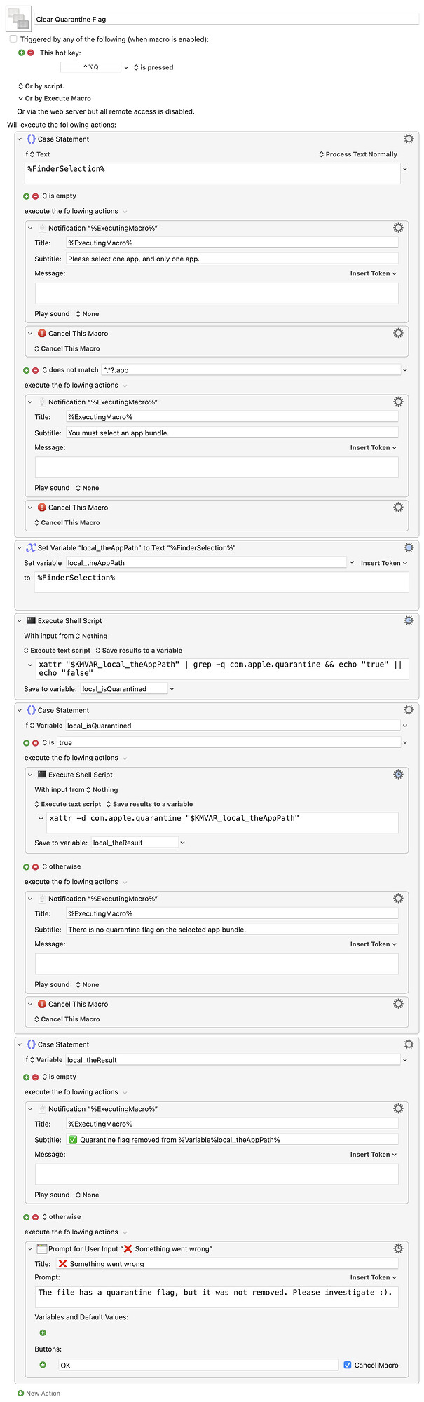 Keyboard Maestro Export