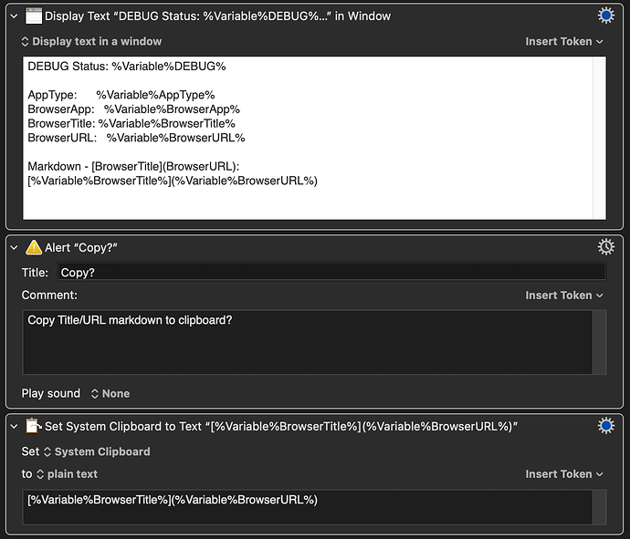 Keyboard Maestro Get Browser Title URL Copy