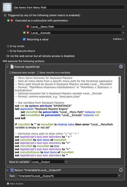 Keyboard Maestro Export