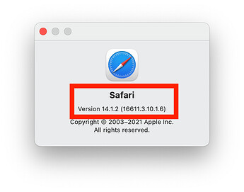 Safari Version Numbers