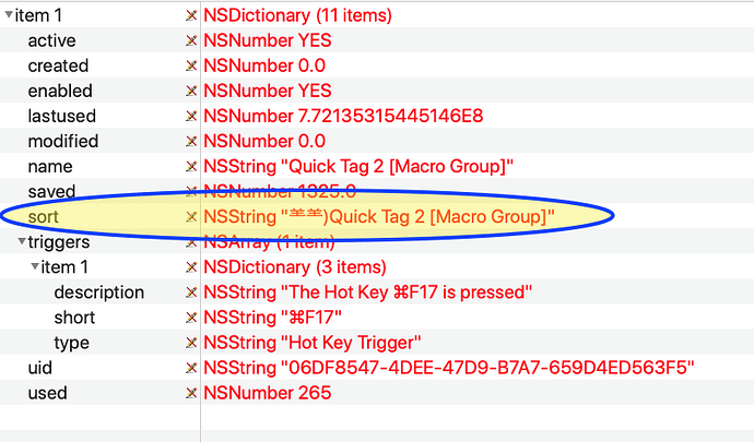 getmacros [Macro Group] dictionary