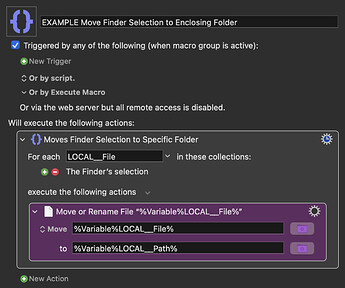 EXAMPLE Move Finder Selection to Enclosing Folder