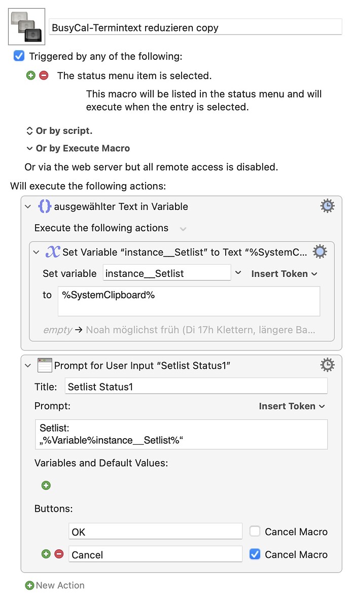 BusyCal to Variable