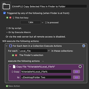 EXAMPLE Copy Selected Files in Finder to Folder