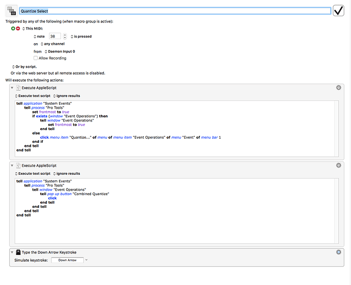 applescript script keyboard maestro