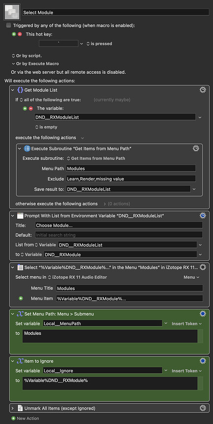 Keyboard Maestro Export