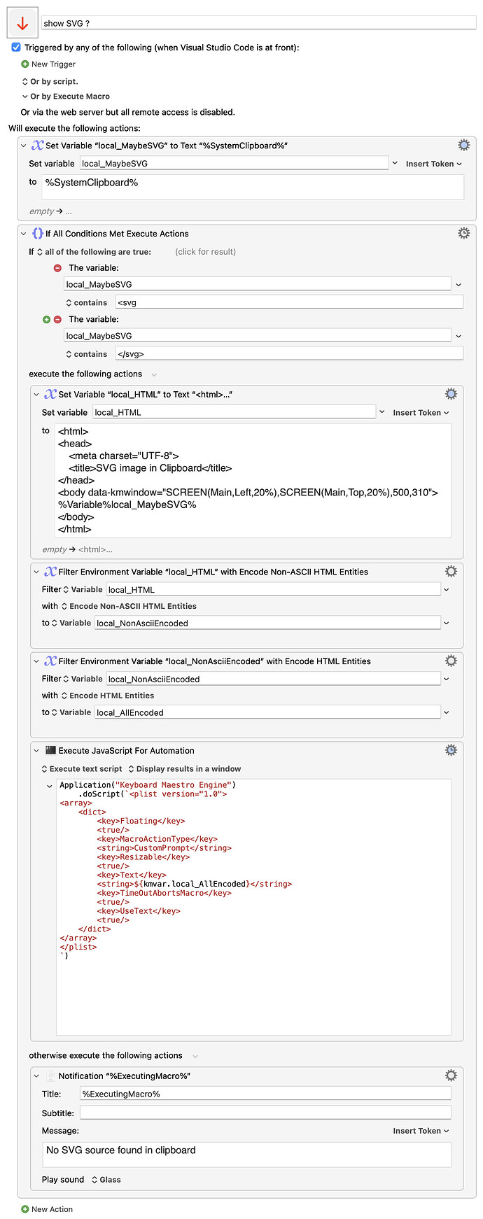 Keyboard Maestro Export