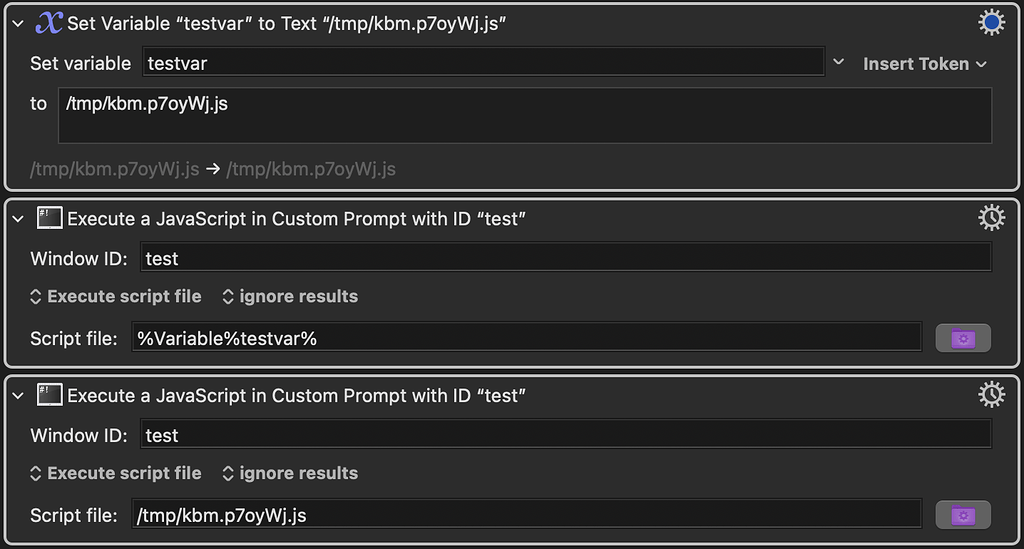 Pass script file name to Execute JavaScript action - Questions ...