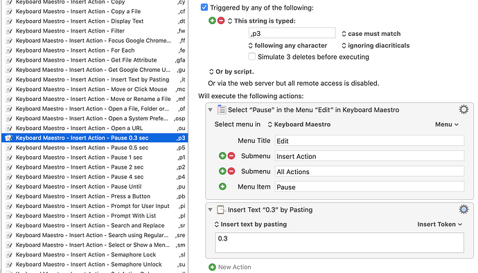 Add Action by Strings Macro Group