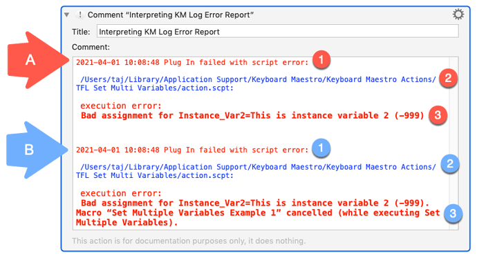 Interpreting KM Log Error Report