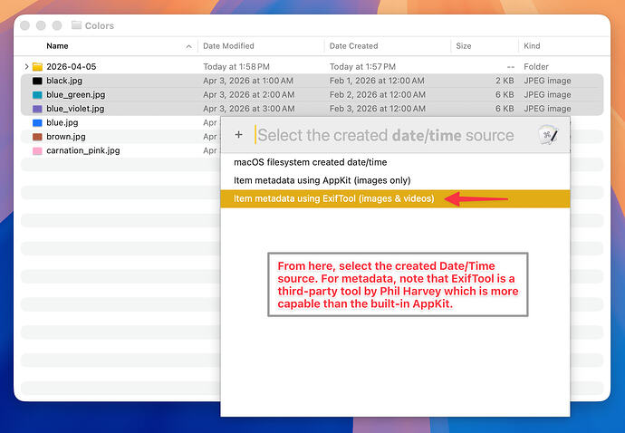 03B - Setting the Created Date:Time Source