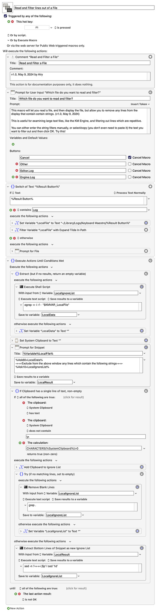 Keyboard Maestro Export