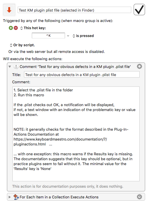 Meta tool – check for basic errors in a KM plugin .plist file - Macro ...