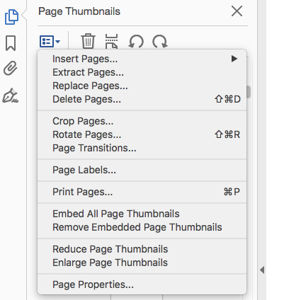 delete a page in acrobat for mac