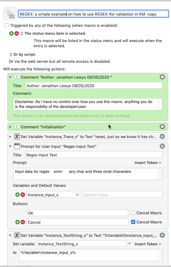 REGEX a simple example on how to use REGEX ifor validation in KM Part 1