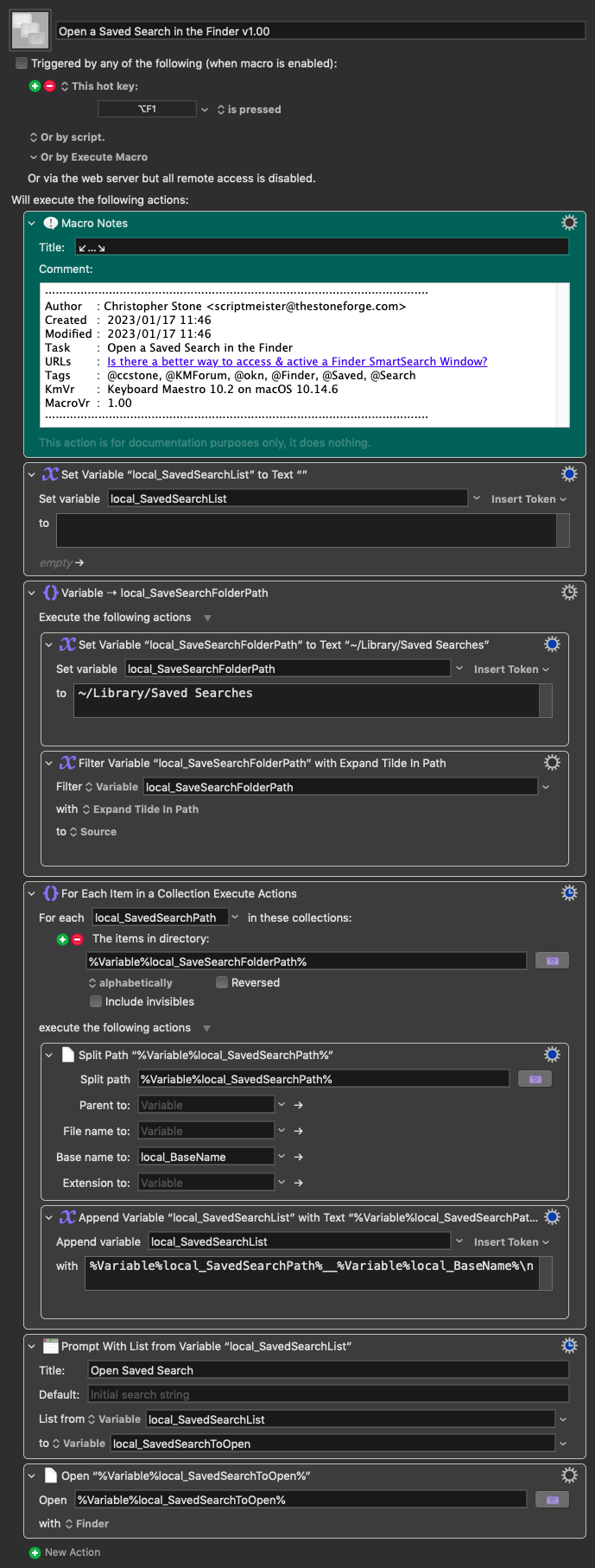 Keyboard Maestro Export