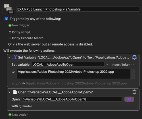 EXAMPLE Launch Photoshop via Variable