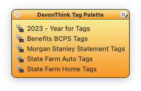 Tag Palette