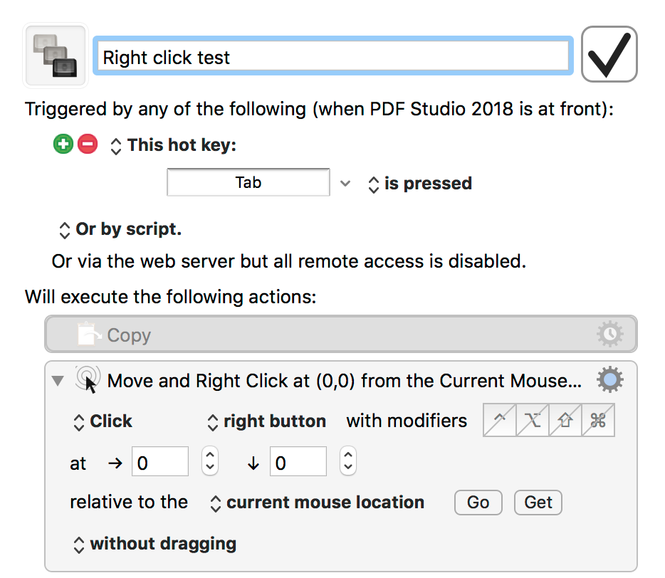 Right click not working in Java Application (PDF Studio