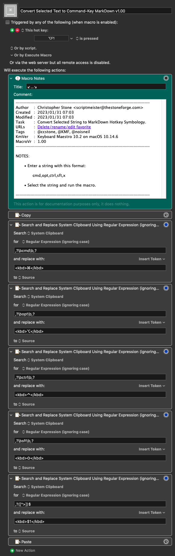 Keyboard Maestro Export