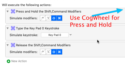 KM Use press and hold for Shft Command modifiers