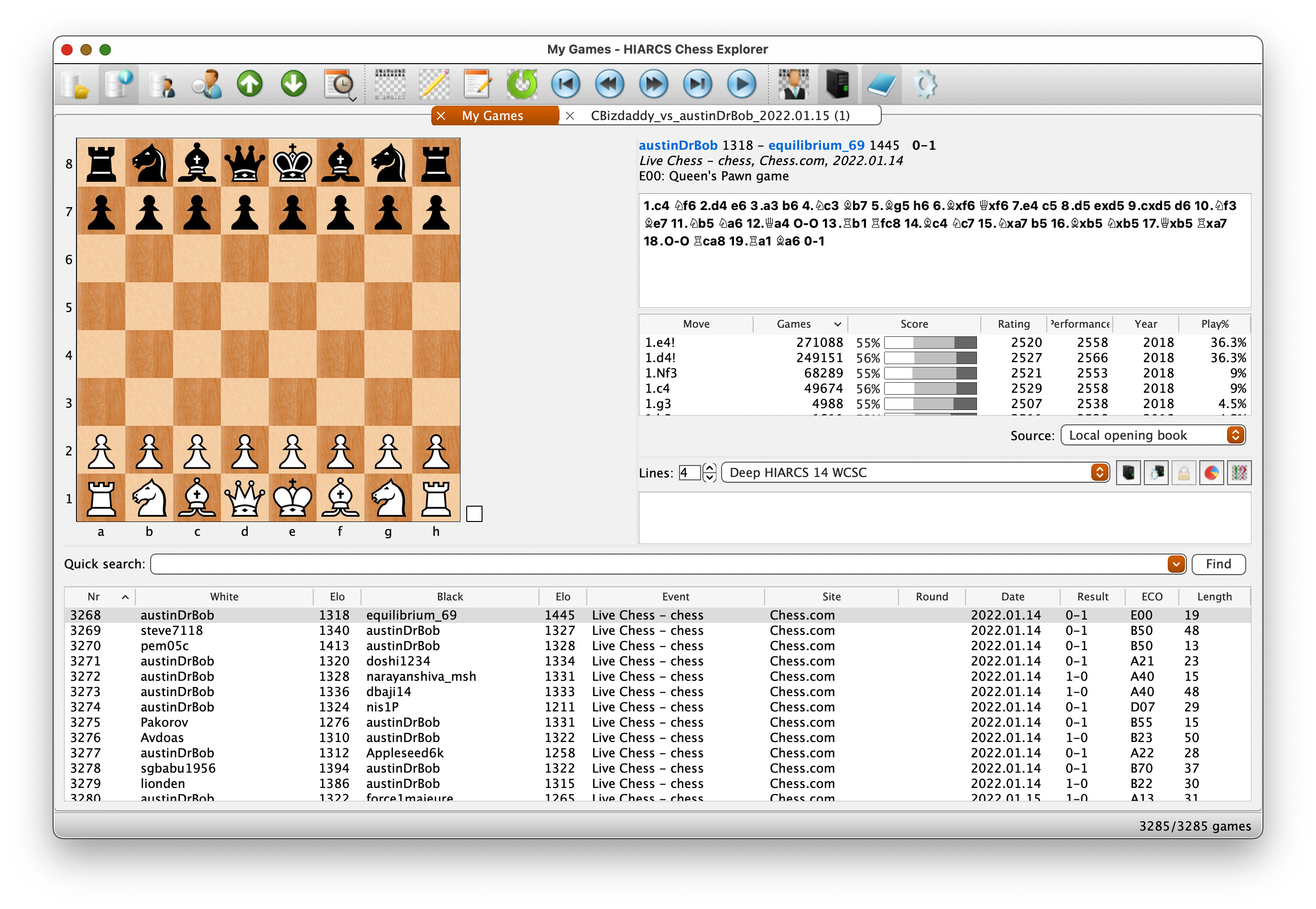 DEEP Hiarcs Chess Explorer for Windows