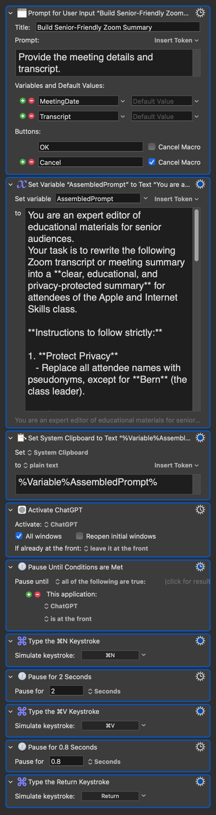 Keyboard Maestro Export