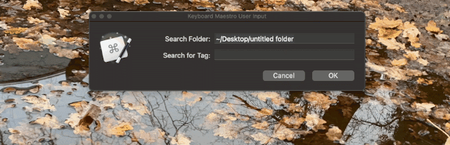 EXAMPLE Search Folder for Tag