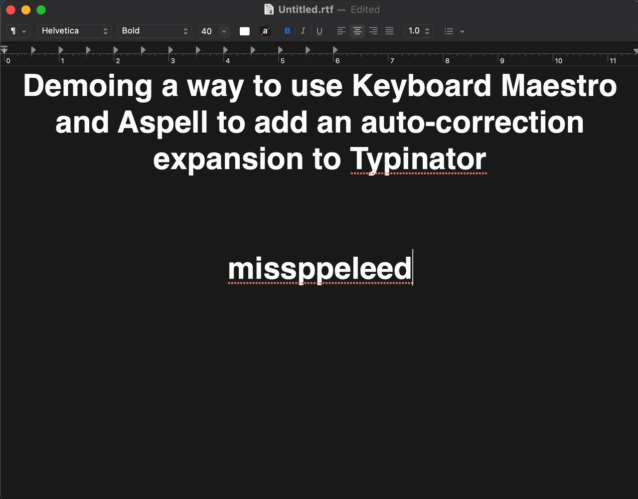 Typinator auto correction macro (Aspell and AppleScript part 1)