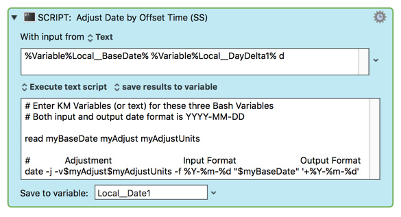 Calculating Dates From An Input Date And Offsets Questions Suggestions Keyboard Maestro Discourse